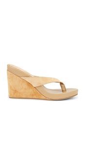 Jeffrey Campbell Liezel Sandal in Neutral | Natural Suede Combo Heeled Sandals for Women