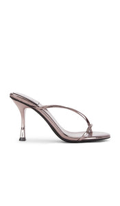 Jeffrey Campbell Murals-2 Sandal in Metallic Silver | Pewter Metallic Heeled Sandals for Women