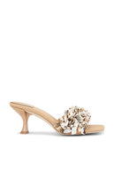 Jeffrey Campbell Shellbi Sandals in Beige | Natural Multi Open Toe Mules for Women