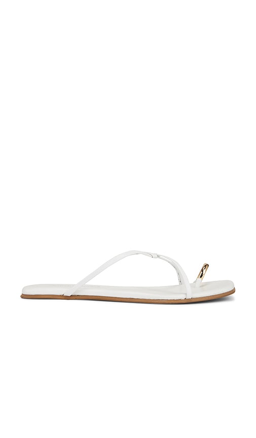Jeffrey Campbell Tidepool Flats in White | White Gold Slides for Women