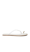Jeffrey Campbell Tidepool Flats in White | White Gold Slides for Women