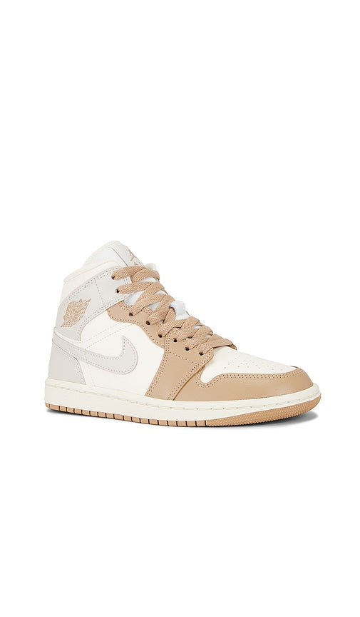 Jordan Air Jordan 1 Mid Sneaker in Ivory