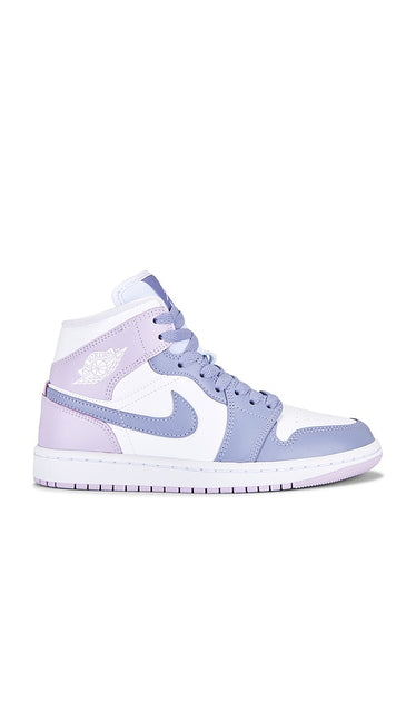 Jordan Air Jordan 1 Mid Sneaker in Lavender | Indigo Haze  Doll & White High Top Sneakers for Women