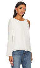 krisa One Sleeve Infinity Blouse in Cream