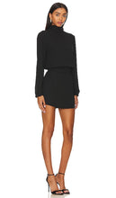 krisa Open Back Turtleneck Skort in Black