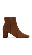 L'AGENCE Melanie Boot in Brown | Caramel Suede Ankle Boots for Women