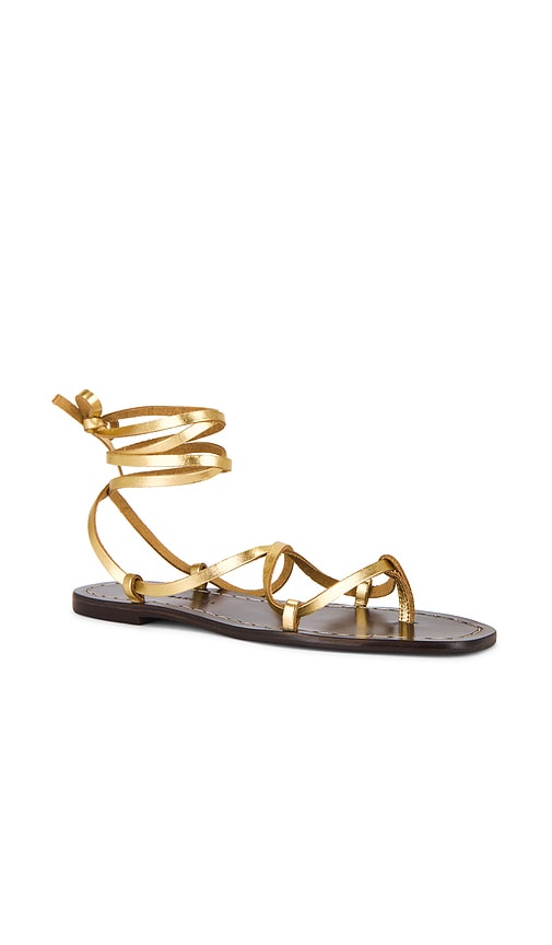 Loeffler Randall Lianna Sandal in Metallic Gold
