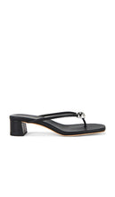 Loeffler Randall Odessa Sandal in Black | Black Nappa Heeled Sandals for Women