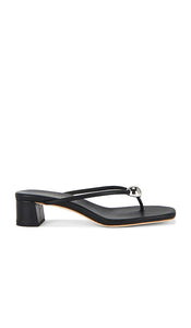 Loeffler Randall Odessa Sandal in Black | Black Nappa Heeled Sandals for Women