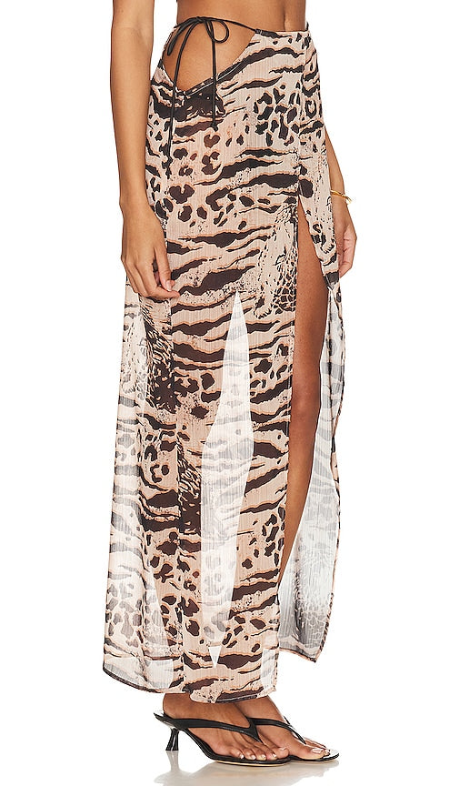 lovewave the Paradiso Maxi Skirt in Nude