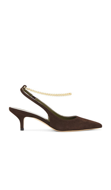 Maria Luca Felicia Slingback Pump in Chocolate | Chocolate Pump Heels for Women