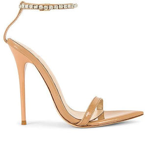 Michael Costello x REVOLVE Selene Sandal in Nude | Cafe Creme Open Toe Heels for Women
