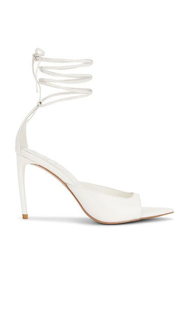 Michael Costello x REVOLVE Tiera Heel in White | Ivory Strappy Sandals for Women