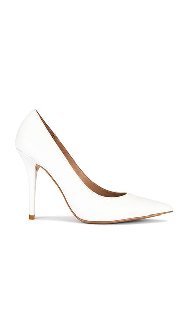 Michael Costello x REVOLVE Yasmeen Pump in White | White Pump Heels for Women
