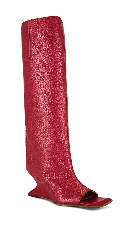 Miista Salima Open Tall Boot in Coral Open