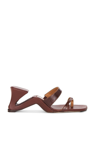 Miista Samia Sandal in Brown | Brown Wedge Sandals for Women