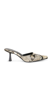 Nakedvice The Kingsley Heel Pump in Beige | Snake Pump Heels for Women