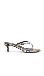 Nakedvice The Tayla Heel Sandal in Beige | Snake Heeled Sandals for Women