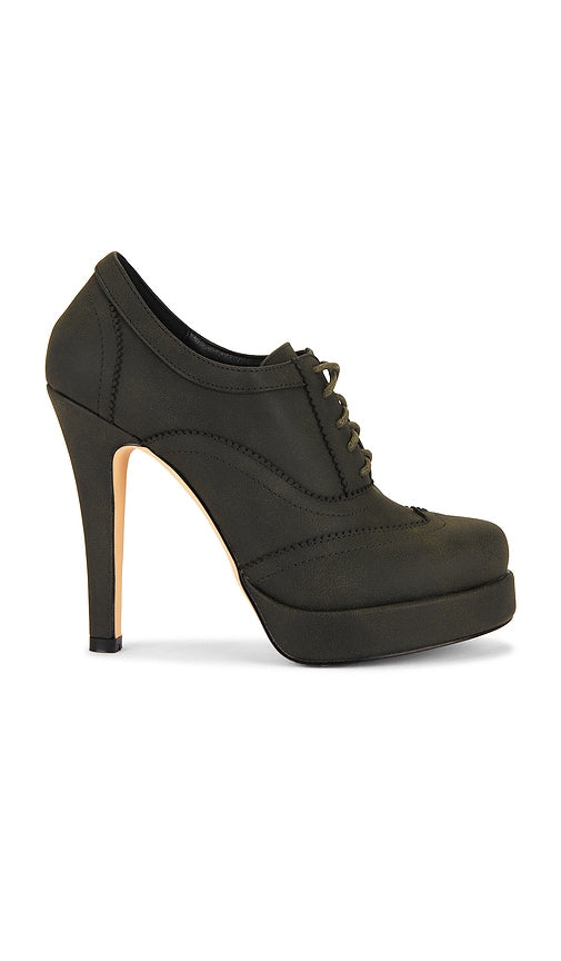 NIIHAI Oxford Mules in Black | Black Black Heels for Women