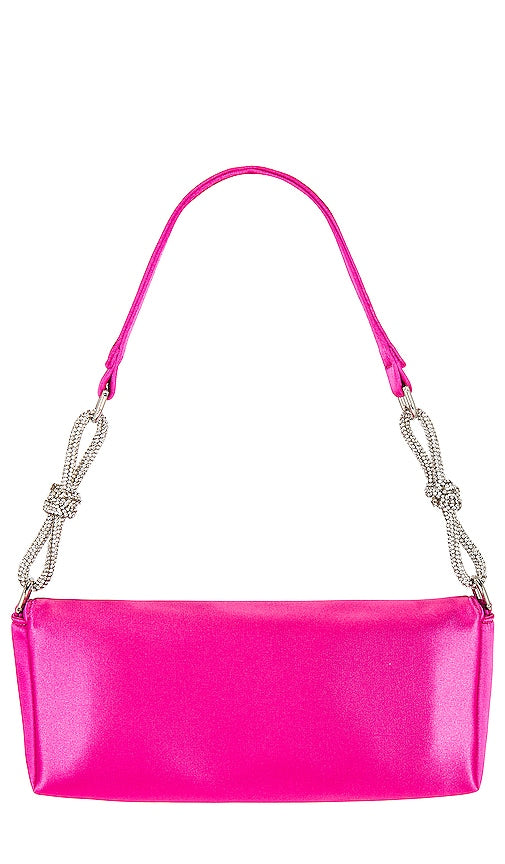 olga berg Calissa Crystal Bow Bag in Pink