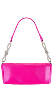 olga berg Calissa Crystal Bow Bag in Pink