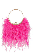 olga berg Penny Feathered Frame Bag in Fuchsia - Olga Berg - Sac à cadre à plumes Penny fuchsia - olga berg Penny 紫红色羽毛框架包 - Olga Berg Penny Feathered Frame Bag in Fuchsia - olga berg 페니 페더드 프레임 백 - Olga Berg Borsa Penny Feathered Frame in fucsia