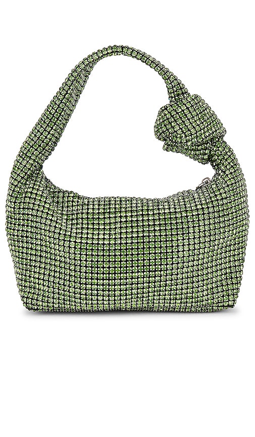 olga berg Polly Crystal Shoulder Bag in Green