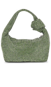 olga berg Polly Crystal Shoulder Bag in Green