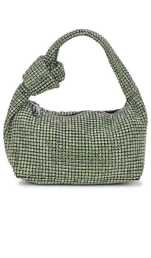 olga berg Polly Crystal Shoulder Bag in Green - olga berg - Polly - Sac à bandoulière en cristal vert - olga berg Polly 绿色水晶单肩包 - Olga Berg Polly Crystal Umhängetasche in Grün - olga berg Polly 크리스탈 숄더백그린 색상 - Borsa a tracolla Polly Crystal di Olga Berg in verde