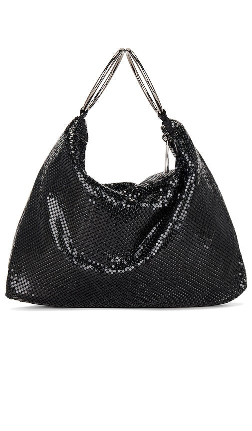 olga berg Shar Mesh Convertible Bag in Black