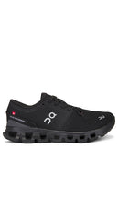 On Cloud X 4 Sneaker in Black | Black & Eclipse Low Top Sneakers for Women