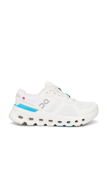 On Cloudrunner 2 Sneaker in White | White & Horizon Athletic Sneakers for Women
