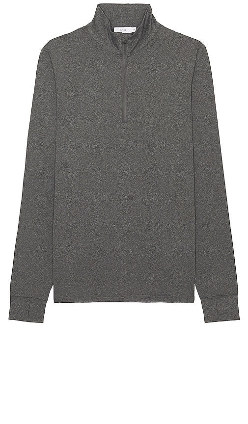 onia Everyday Half Zip Sweater in Charcoal - onia Everyday Pull demi-zippé en charbon de bois - onia Everyday 木炭色半拉链毛衣 - Onia Everyday Pullover mit halbem Reißverschluss in Anthrazit - onia Everyday 하프집 스웨터 차콜 색상 - Maglione a mezza zip onia Everyday in carbone