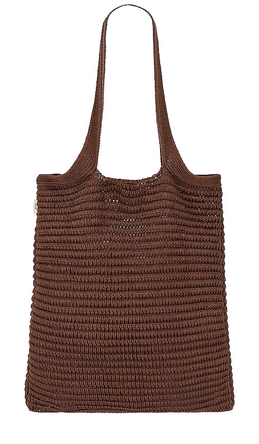 onia Linen Knit Tote in Brown