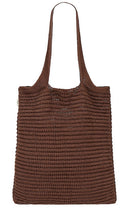 onia Linen Knit Tote in Brown