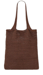 onia Linen Knit Tote in Brown