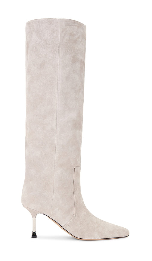 Paris Texas Bettina Boot 75 in Light Grey | Ice Grey Heeled Boots for Women