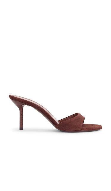 Paris Texas Lidia Mule 70 in Brown | Mogano Open Toe Mules for Women