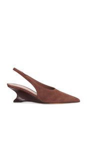 Paris Texas Nina Slingback 50 in Brown | Mogano & Rouge Noir Pump Heels for Women