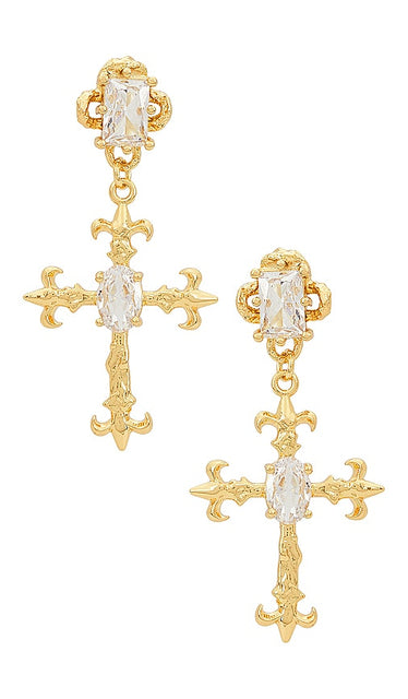 petit moments Casper Earrings in Metallic Gold