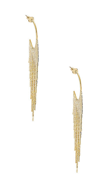 petit moments Feline Earrings in Metallic Gold