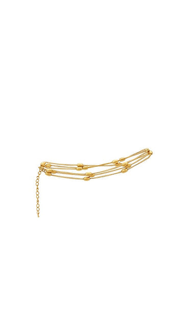 petit moments Hugh Anklet in Metallic Gold