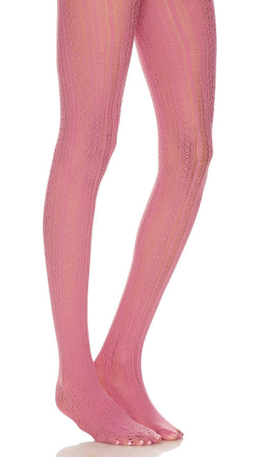 petit moments Knit Tights in Pink - Collants en tricot petits moments en rose - petit moment 粉色针织紧身裤 - Petit Moments Strickstrumpfhose in Rosa - petit moment 니트 타이즈핑크 색상 - Petit Moments Collant in maglia in rosa