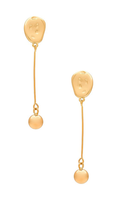 petit moments Kourt Earrings in Metallic Gold