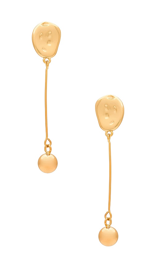 petit moments Kourt Earrings in Metallic Gold