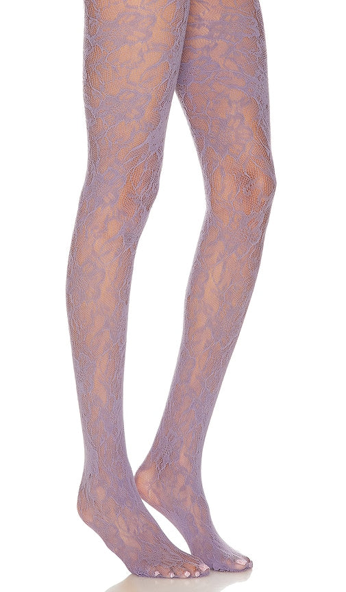 petit moments Lace Tights in Lavender - Collants en dentelle petits moments en lavande - petit moment 薰衣草紫蕾丝紧身裤 - Petit Moments Spitzenstrumpfhose in Lavendel - 쁘띠 순간 라벤더 레이스 스타킹 - petit moment Collant in pizzo color lavanda