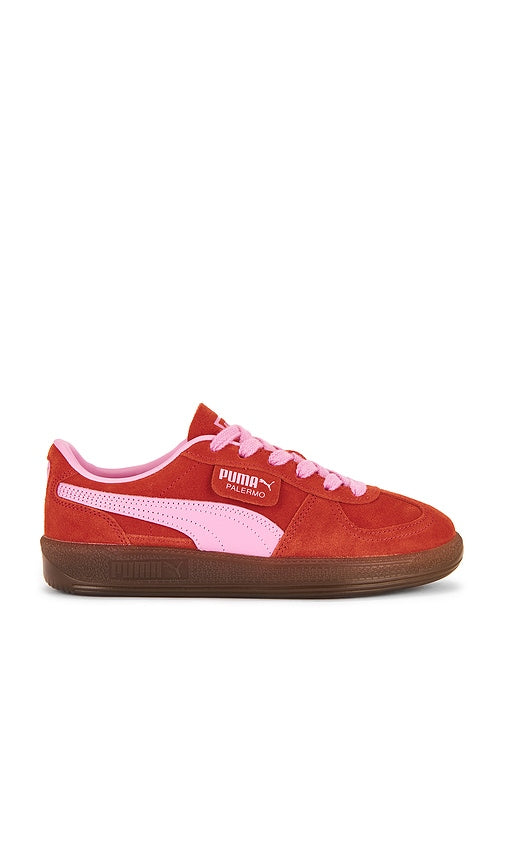 Puma Select Palermo Sneaker in Red | Fierce Red & Poison Pink Lifestyle Sneakers for Women