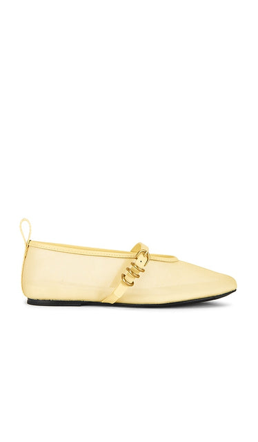 Rag & Bone Spire Mesh Mary Jane in Yellow | Honey Mary Jane Flats for Women
