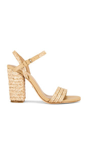 RAYE Alessia Sandal in Tan | Natural Heeled Sandals for Women