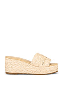 RAYE Anais Sandal in Neutral | Natural Raffia Platform Sandals for Women